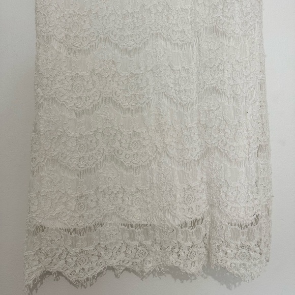 Pink Lily Boutique White Lace Short mini Dress size large - Picture 2 of 6